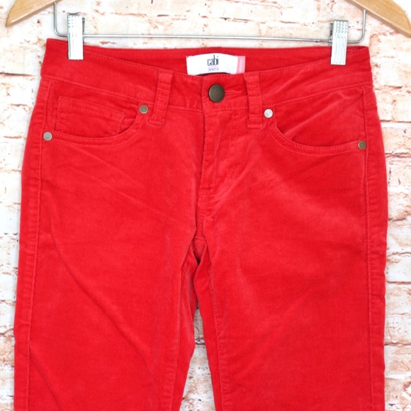 CAbi Jeans | Red Corduroy Skinny Fit Pants - Picture 7 of 11
